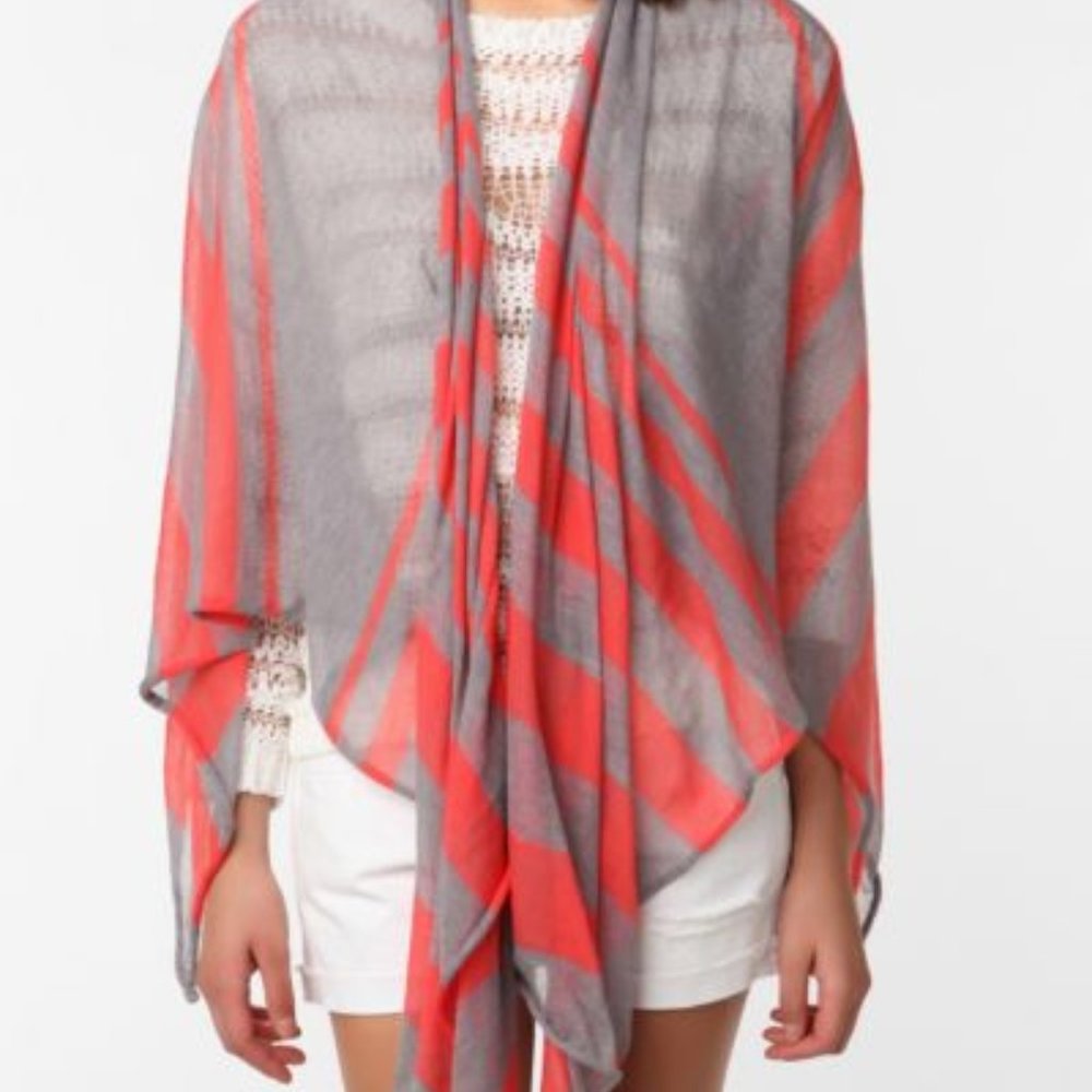 NWOT Lightweight, Striped Ruana